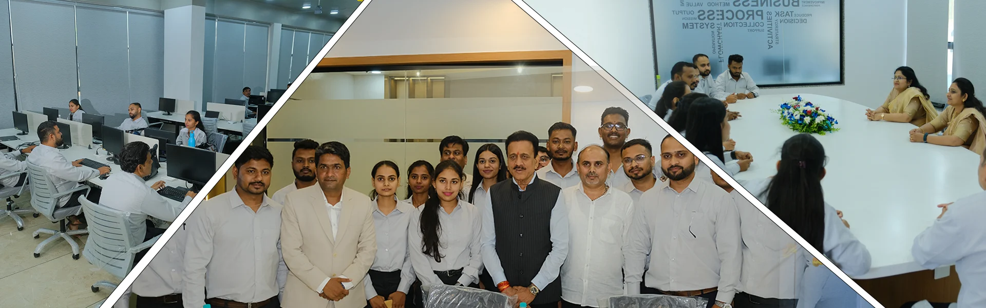 Our team working together in a collaborative environment Our team working together in a collaborative environment