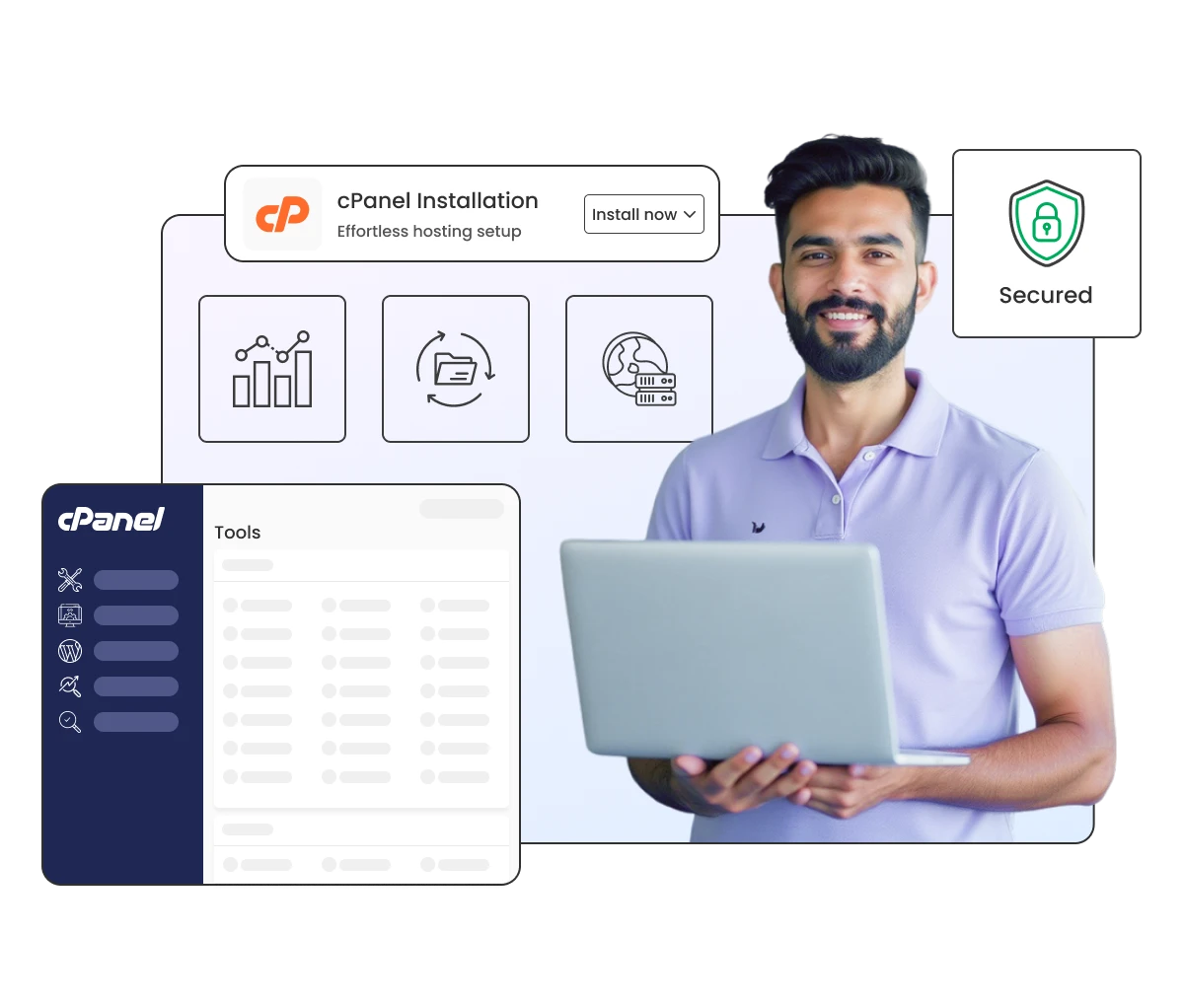cPanel web hosting with a control panel cPanel web hosting with a control panel