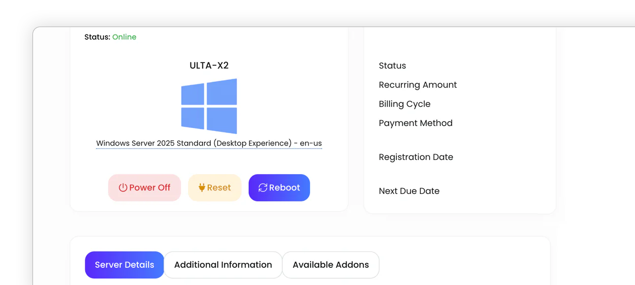 Reboot And Console Dashboard Reboot and console dashboard